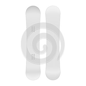 Snowboard mockup - front and back view